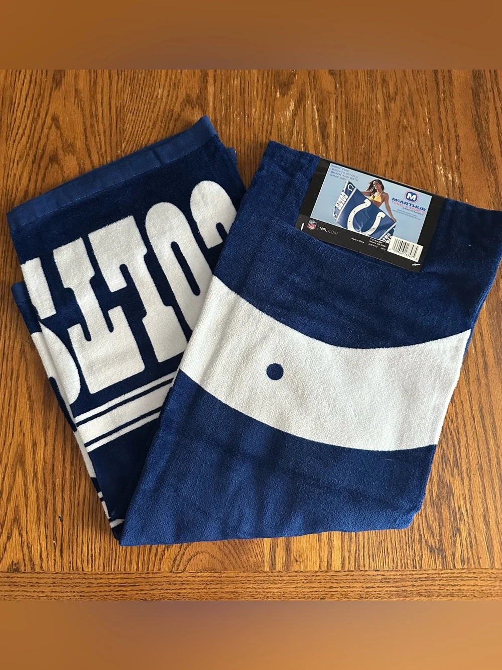 McArthur NFL Indianapolis Colts beach towel